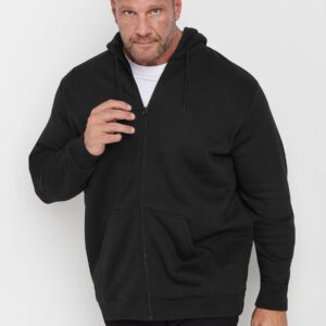 BadRhino Big & Tall Black Tall Black Premium Zip Up Hoodie