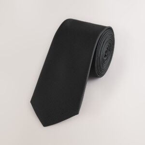 Black Skinny Textured Tie
