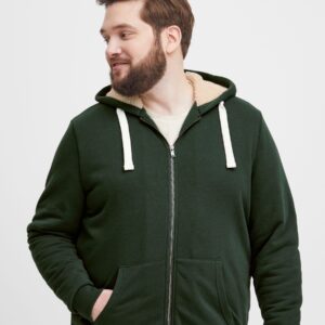 Blend Big & Tall Green Fleece Lined Hooded Sweater