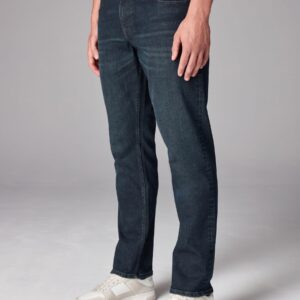Blue Dark Washed Single Slim Fit Classic Stretch Jeans