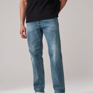Blue Light Vintage Single Straight Fit Classic Stretch Jeans