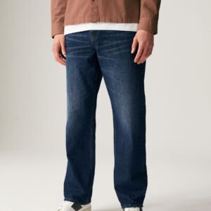 Blue Mid Relaxed Fit 100% Cotton Authentic Jeans