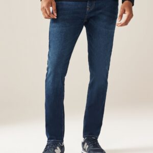 Blue Mid Single Skinny Fit Classic Stretch Jeans