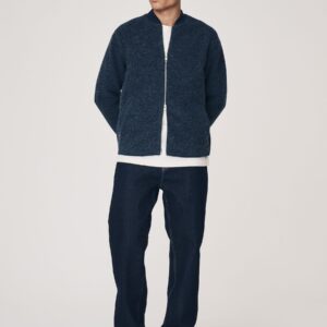 Dark Indigo Rinse Straight Fit Vintage Wash Denim Jeans