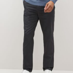 Grey Straight Fit 100% Cotton Chino Trousers