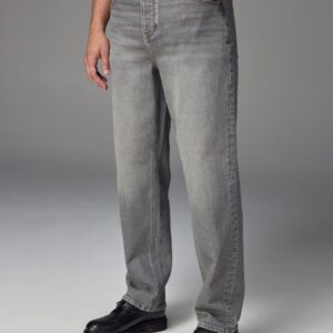 Grey Washed Relaxed Fit Vintage Wash Denim Jeans