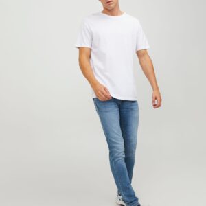 JACK & JONES Blue Distressed Wash Glenn Slim Fit Jeans