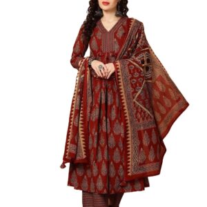 KLOSIA Women Printed Kurta and Pant Set with Dupatta