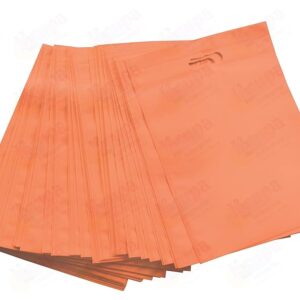 Krupa Enterprise 14x19(inch) Size D-Cut Cloth Carry Bag, Handle Bag, Shopping Bag, Daily use Bag, Gift Bag Completely Eco Friendly Bag Pack of 50 Piece (Orange)