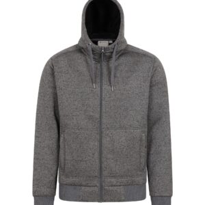 Mountain Warehouse Black Mens Nevis Fleece Lined Hoodie