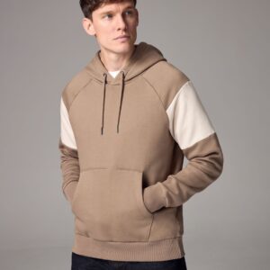 Neutral Panel Blocking Hoodie