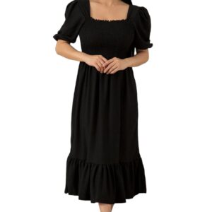 Sheetal Associates Women Casual Regular Sleeves Crepe Solid Fit and Flare Dress - Pack of 1