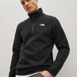 The North Face Black Side Logo Neutral Side Logo Glacier Quarter Zip Fleece