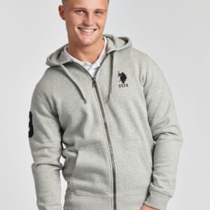 U.S. Polo Assn. Vintage Grey Heather Player 3 Hoodie